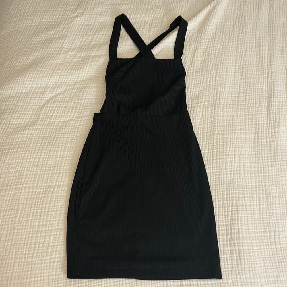 Black fitted dress